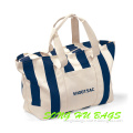 Comfortable Large Striped Canvas Tote Bag Sh-8180